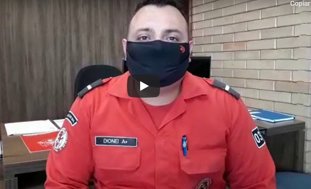 Dionei Tiago de Oliveira, chefe de equipe dos Bombeiros de Jaraguá sobre o curso