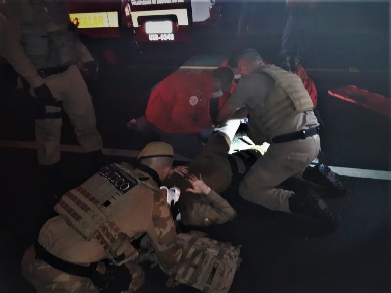 PM atropelado por motorista embriagado passa por cirurgia em Jaraguá do Sul