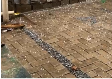 Chuva de granizo é registrada em Jaraguá do Sul