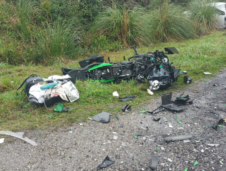 Motociclista e passageira morrem em grave acidente na BR-282 em SC
