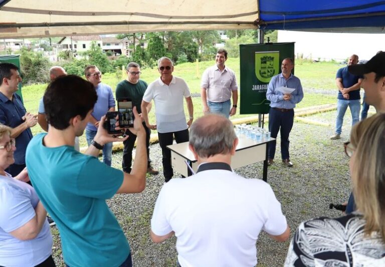 Entregue ordem de serviço da nova ponte sobre o Rio Jaraguá