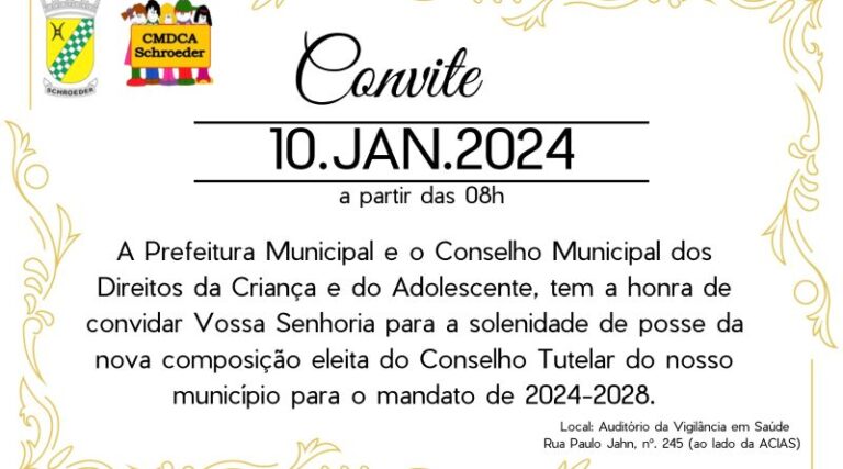 Solenidade de Posse da nova composição eleita do Conselho Tutelar