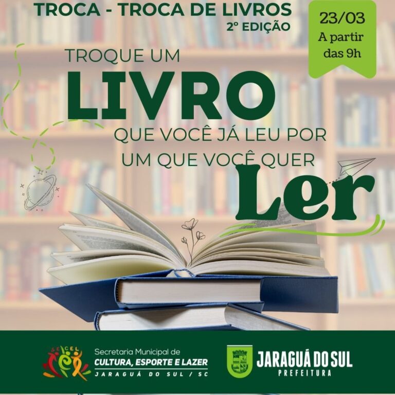 Segunda edição do Troca-Troca de Livros programada para sábado