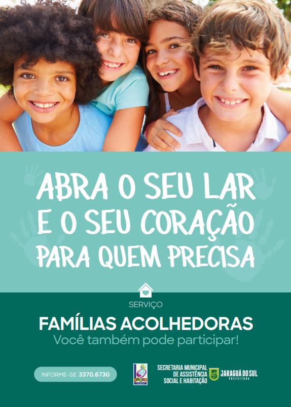 Jaraguá do Sul promove o 1º Encontro Municipal de Famílias Acolhedoras