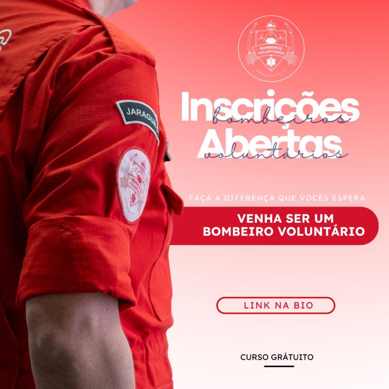INSCRIÇÕES ABERTAS – CURSO DE BOMBEIRO VOLUNTÁRIO!