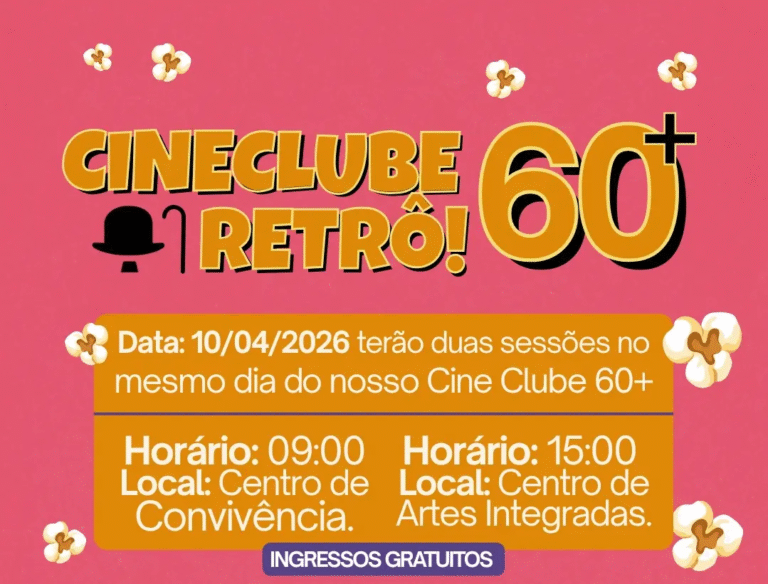 Cine Retrô 60+ volta ao Centro de Convivência