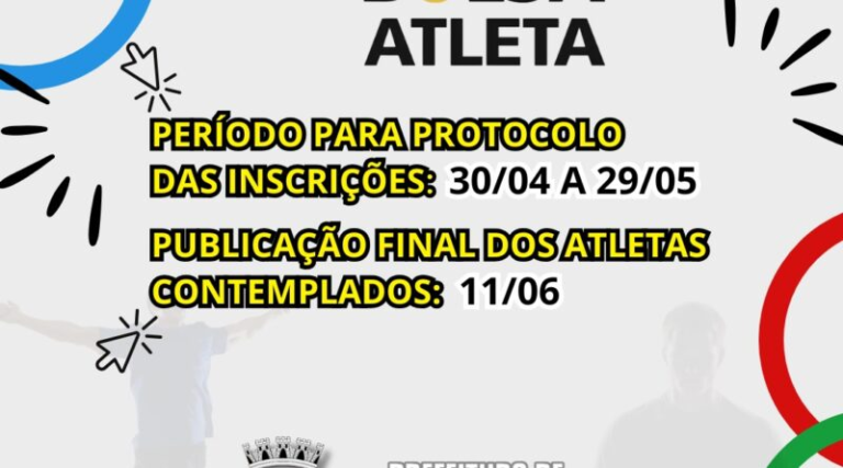 Inscrições para o Bolsa Atleta 2026