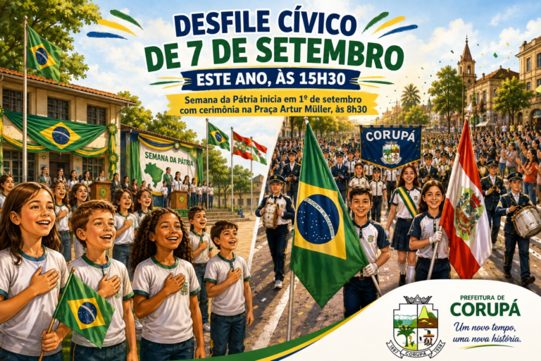 Desfile de 7 de setembro em Corupá será no período da tarde