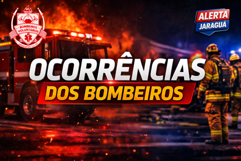 Bombeiros Voluntários atendem ciclista ferido após queda em Jaraguá do Sul