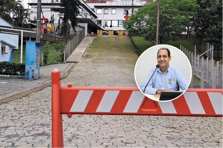 Vereador propõe estudo para retirada de tubos no acesso à Rua Padre Mathias Maria Stein